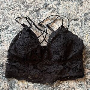 PINK Victoria's Secret Black Lace Bandeau